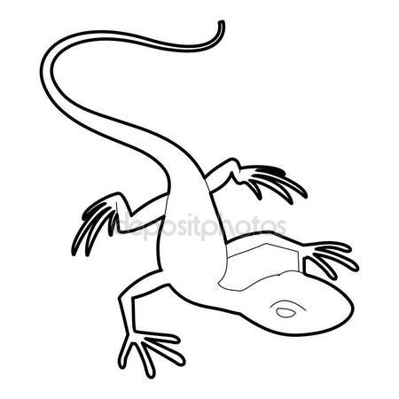 450x450 Chameleon Icon, Outline Style Stock Vector Ylivdesign