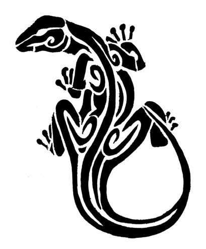 409x494 Tribal Lizard Greeting Card For Sale By John Keyser Lizards