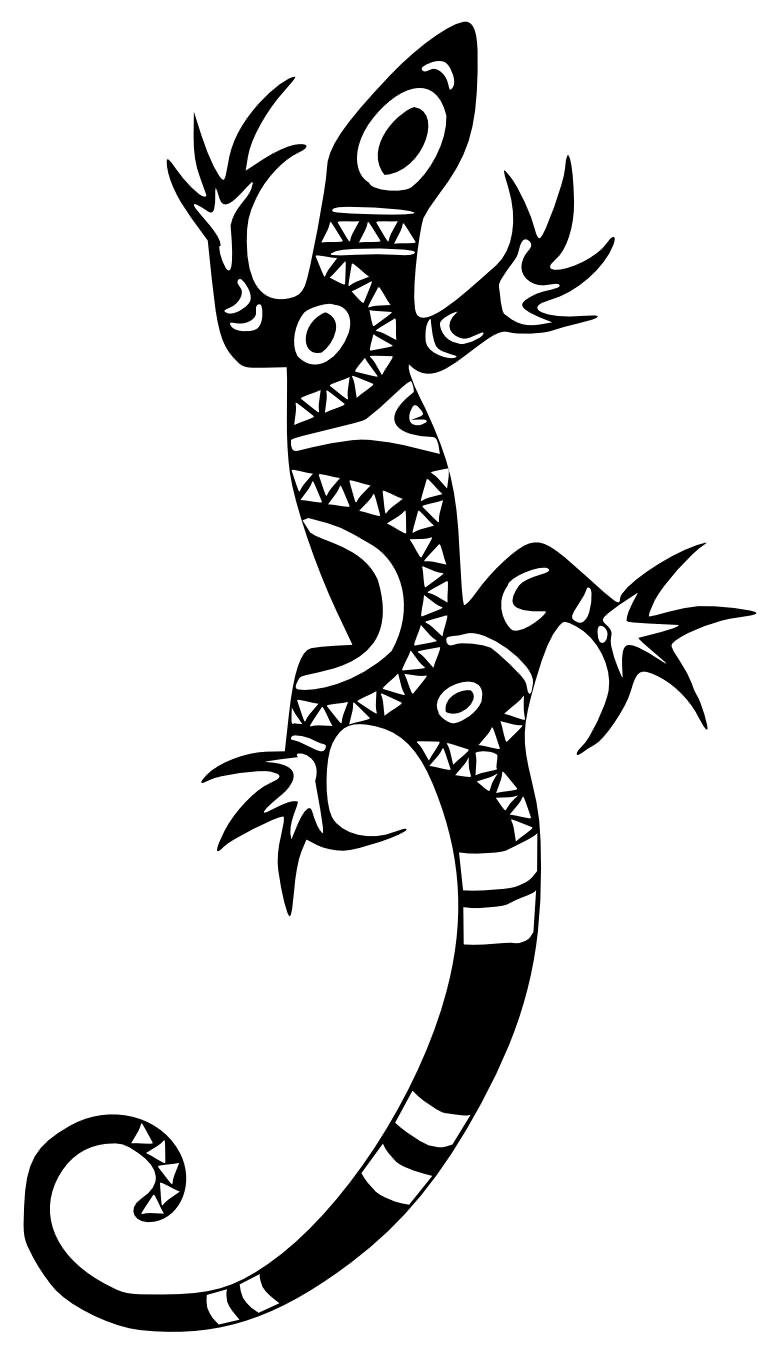780x1353 Collection Of New Lizard Tattoo Stencil