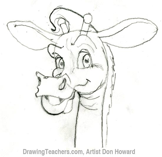 550x531 Cartoon Giraffe