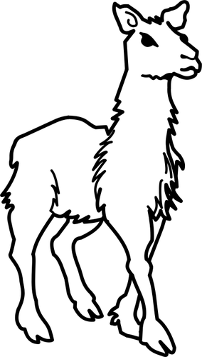 284x500 Line Art Vector Clip Art Of Llama Public Domain Vectors