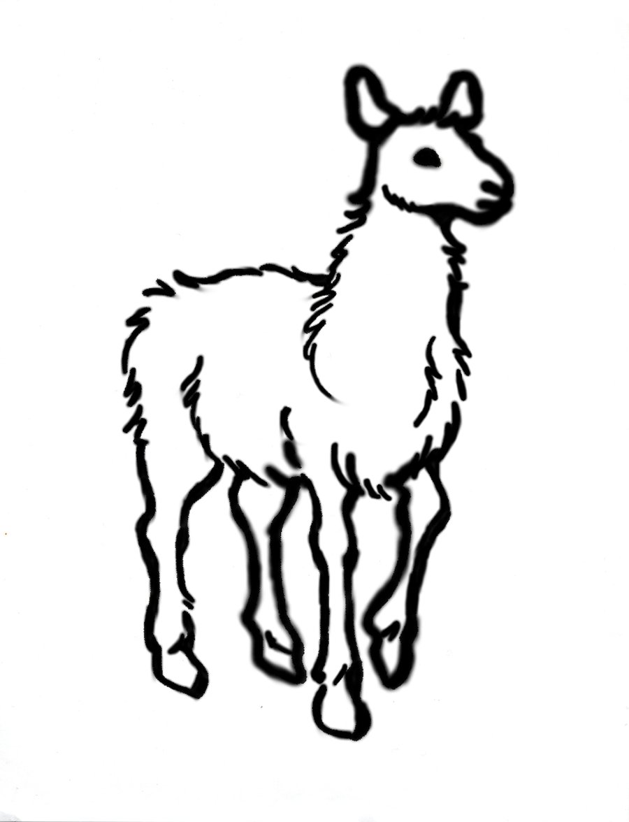 900x1176 Alpaca Airbrush By Taliafoxx