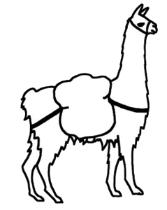 239x300 Alpaca Clipart Black And White