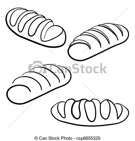 450x470 Loaf Of Bread Eps Vectors