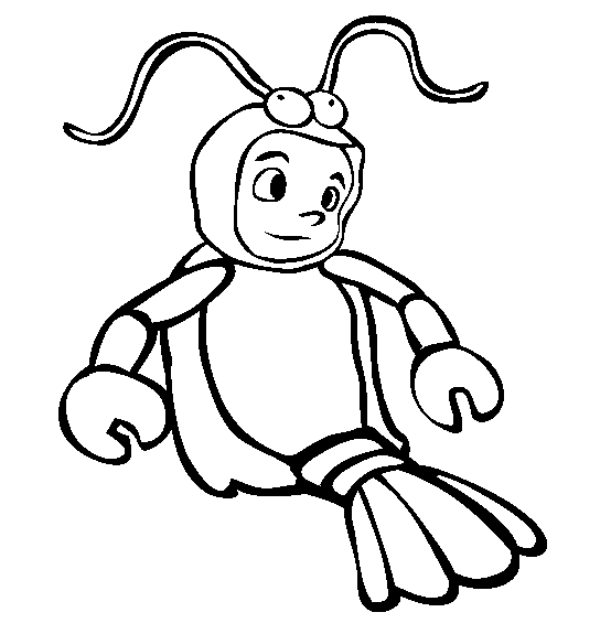554x565 Lobster Coloring Page