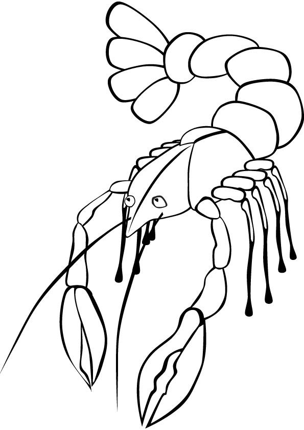 595x842 Lobster Coloring Drawing