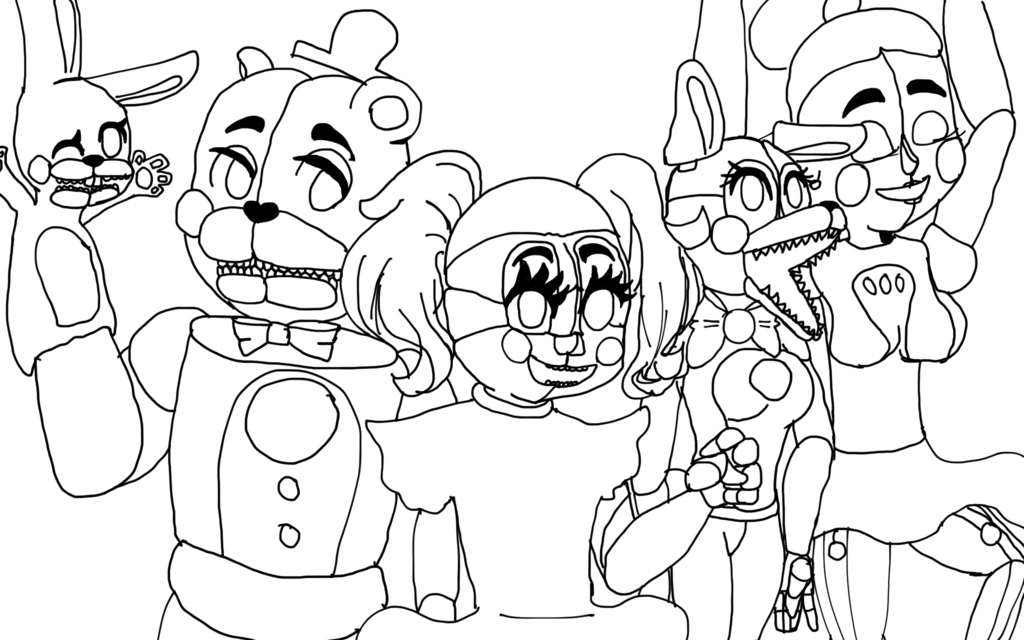 1024x640 Sister Location Animatronics By Drawingthings4you