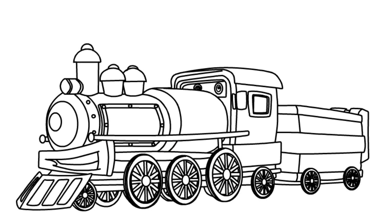 1280x720 How To Draw A Train Coloring Pages For Kids Teach Drawing Learn