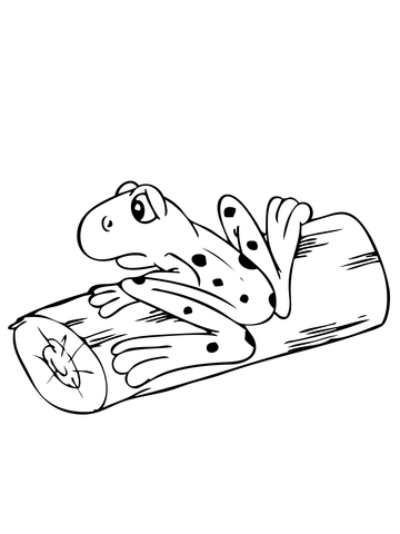 360x480 Frog On Log Coloring Page Free Printable Coloring Pages