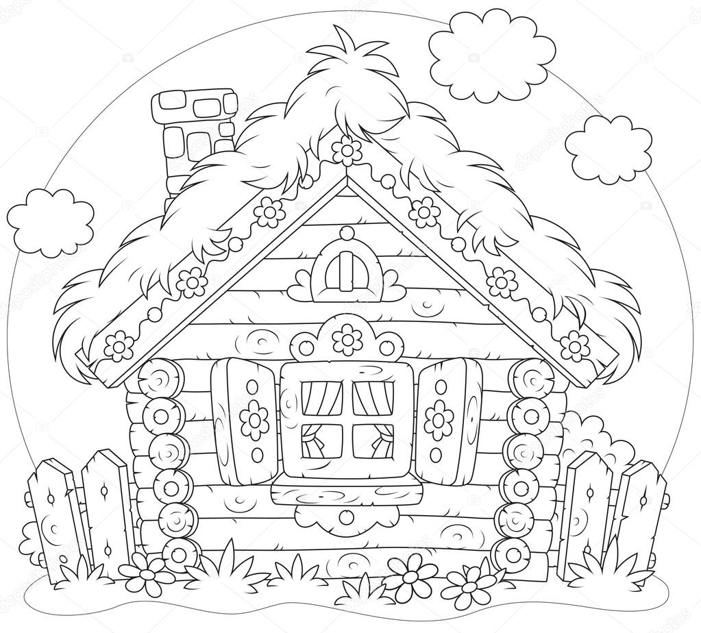 1023x924 Log Hut Stock Vector Alexbannykh