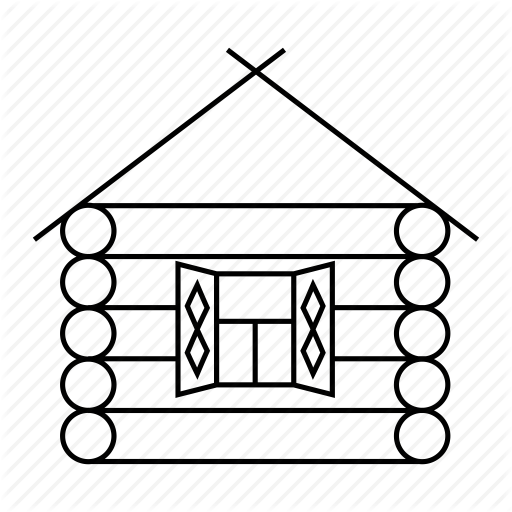 512x512 Construction, Cottage, Home, House, Log Cabin, Russian Log Hut