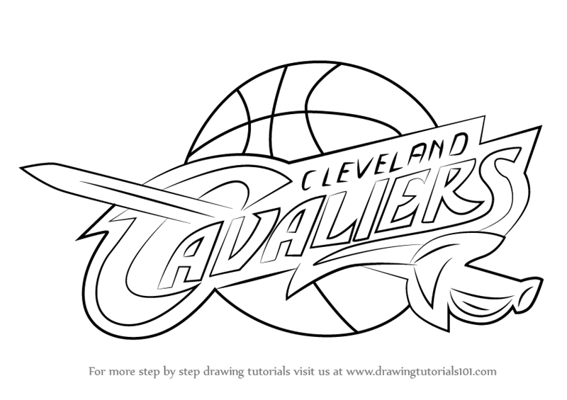 800x565 Learn How To Draw Cleveland Cavaliers Logo (Nba) Step By Step