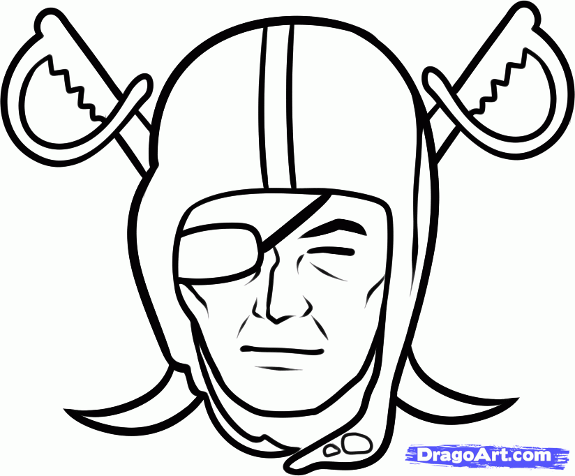 824x682 Raiders Football Coloring Pages How To Draw The Raiders, Oakland