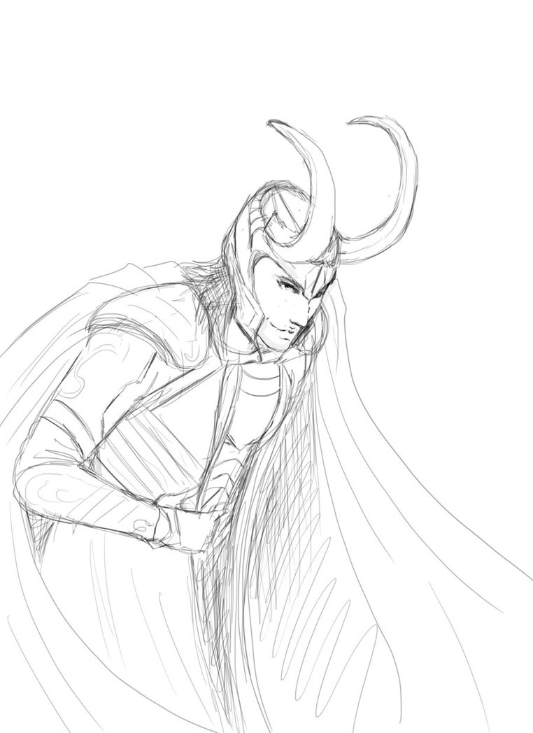 762x1048 Loki Bow Sketch By Destinyfall
