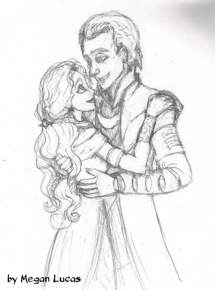 736x992 Loki X Sigyn Drawing By