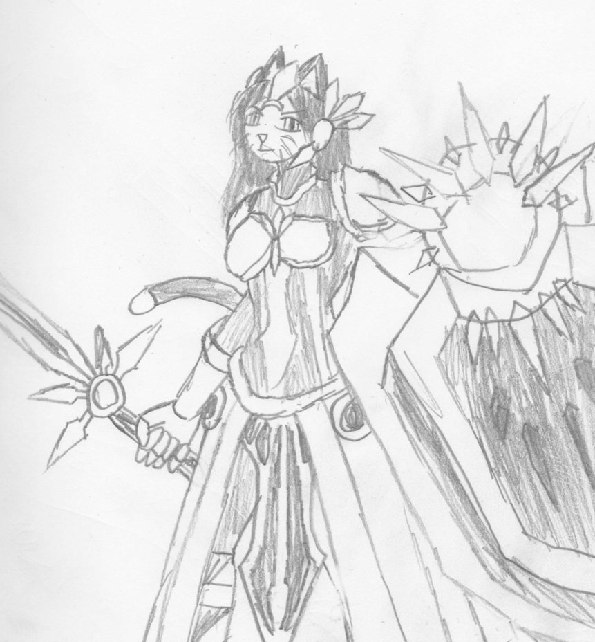 861x928 Lol Fanart Leona As A Nekomata By Sophsenkai