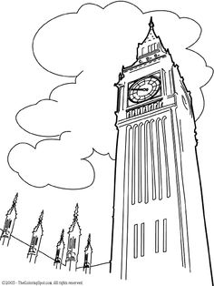 London Clock Tower Drawing at GetDrawings | Free download