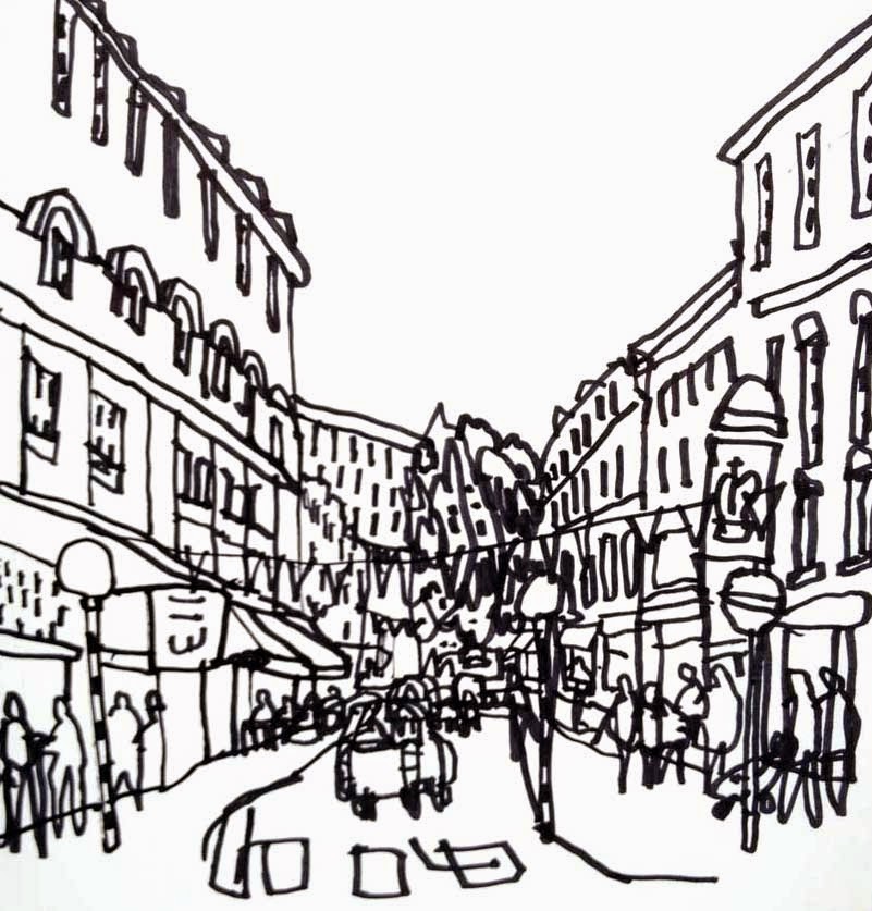 801x837 Urban Sketchers London Drawing Covent Garden