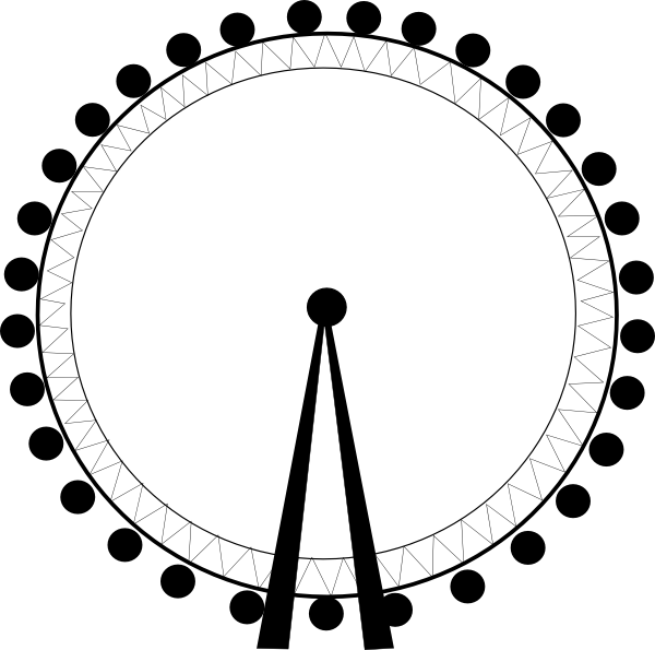 600x595 London Eye Clip Art