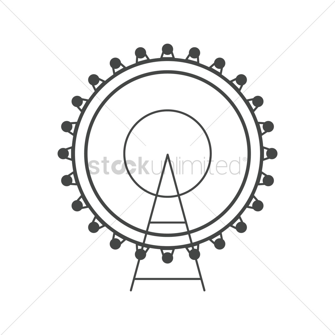 1300x1300 London Eye Vector Image