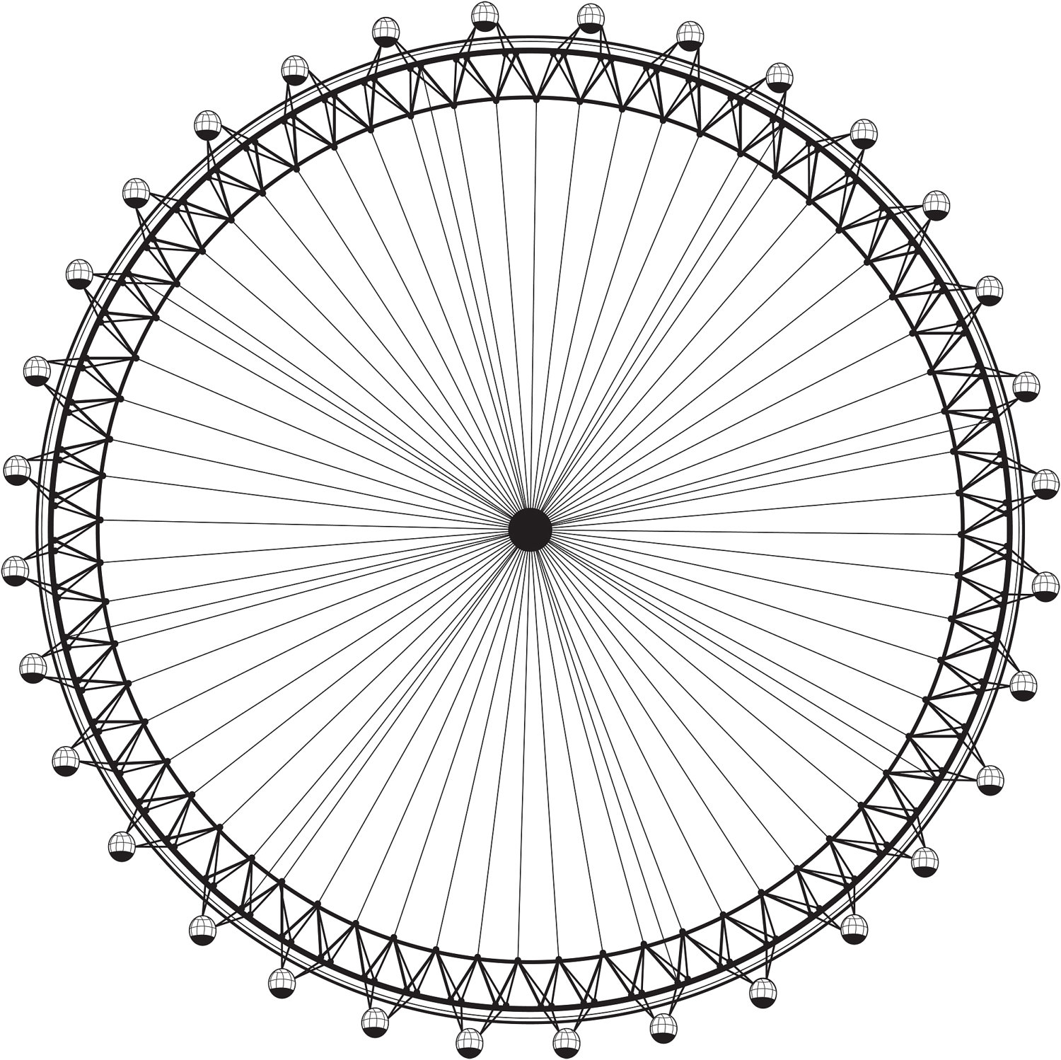 1500x1499 London Eye, Vector Image Paint The Moment