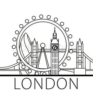 312x320 London Skyline Abstract. Vector Illustration Stock Vector
