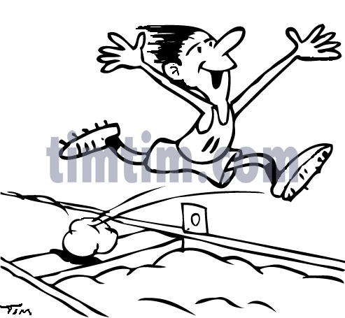 493x455 Free Drawing Of Longjump Bw From The Category Sports