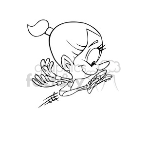 300x300 Royalty Free Long Jump Cartoon Outline 390641 Vector Clip Art