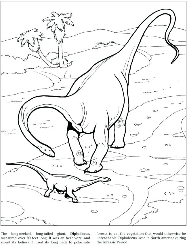 650x853 Stunning Marvelous Long Neck Dinosaur Coloring Page Online