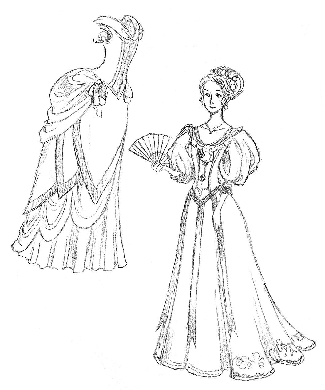 1057x1269 How To Draw A Dress Inspired By The New Cinderella Movie