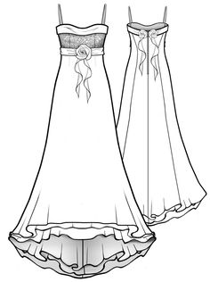 236x316 Belted High Waist Pencil Skirt Flat Fashion Sketches Illustrator