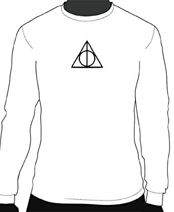 342x417 Harry Potter Deathy Hallows Long Sleeve Logo Tee Clothing