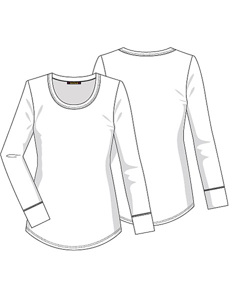 457x606 Knit Underscrubs Long Sleeve Round Neck Tee