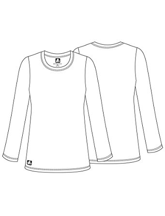 341x445 Adar Womens Comfort Long Sleeve T Shirt Underscrub Tee Amazon.ca