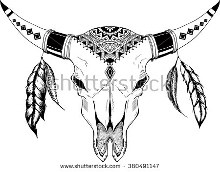 450x353 Drawn Bull Buffalo