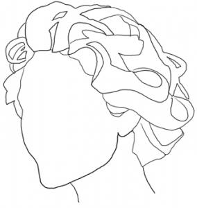 284x300 The Easy Way To Draw Hair