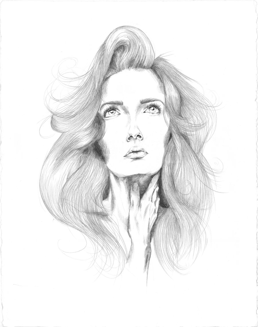 900x1137 Girl Looking Up By Haydendavisdesign