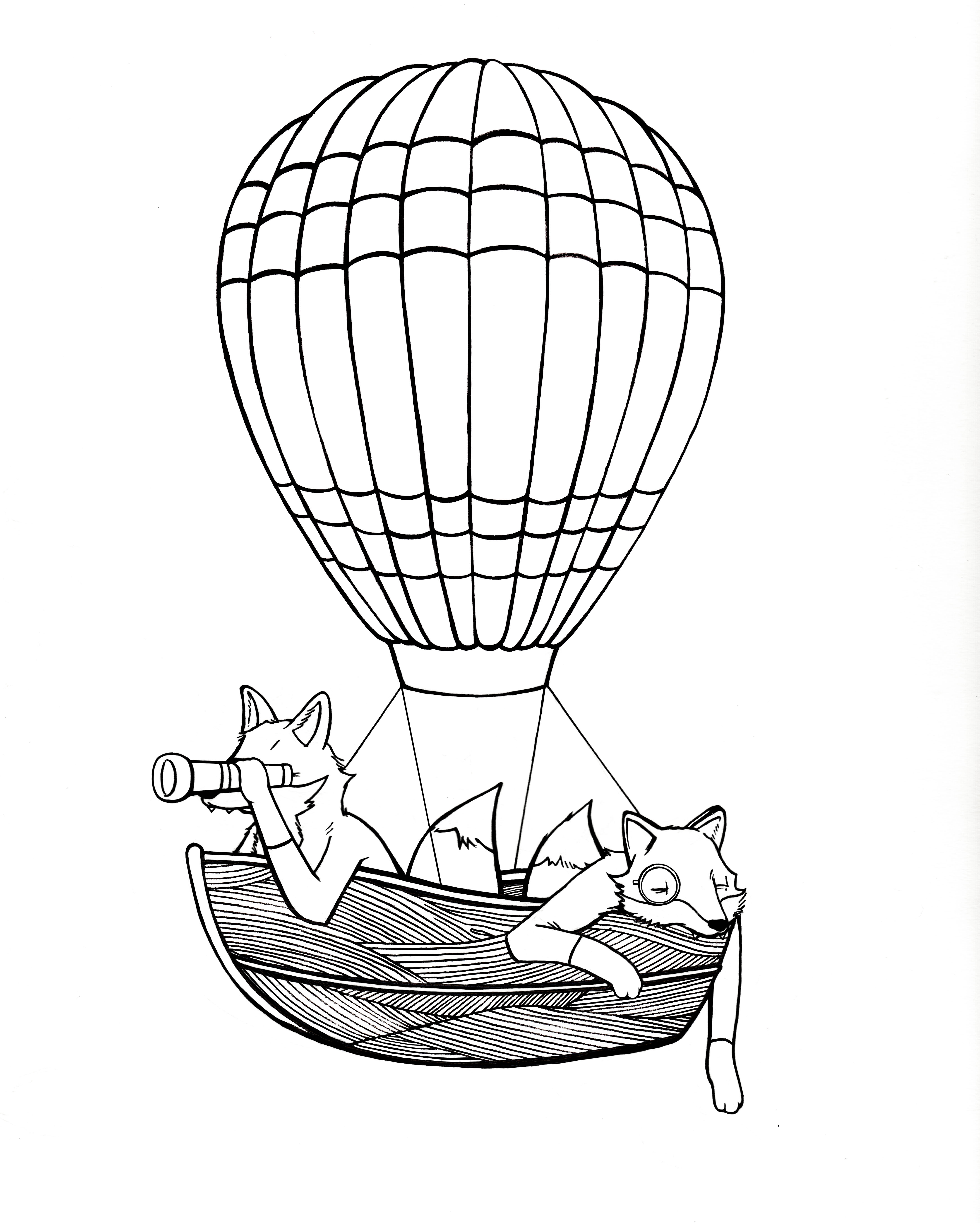 4328x5400 Hot Air Boat Loon By Steff Bomb Arts And Illustration Things