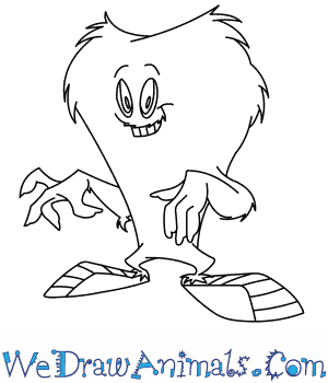 300x350 How To Draw Gossamer From Looney Tunes