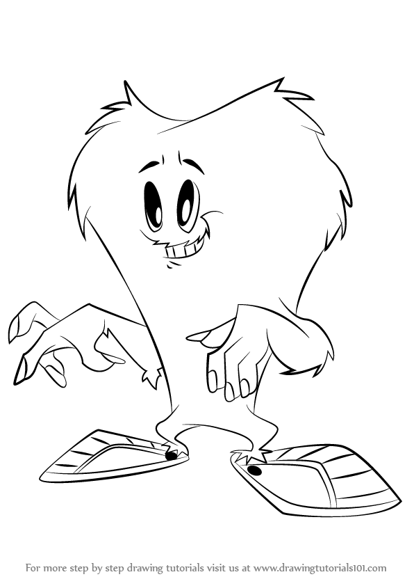 596x842 Learn How To Draw Gossamer From Looney Tunes (Looney Tunes) Step