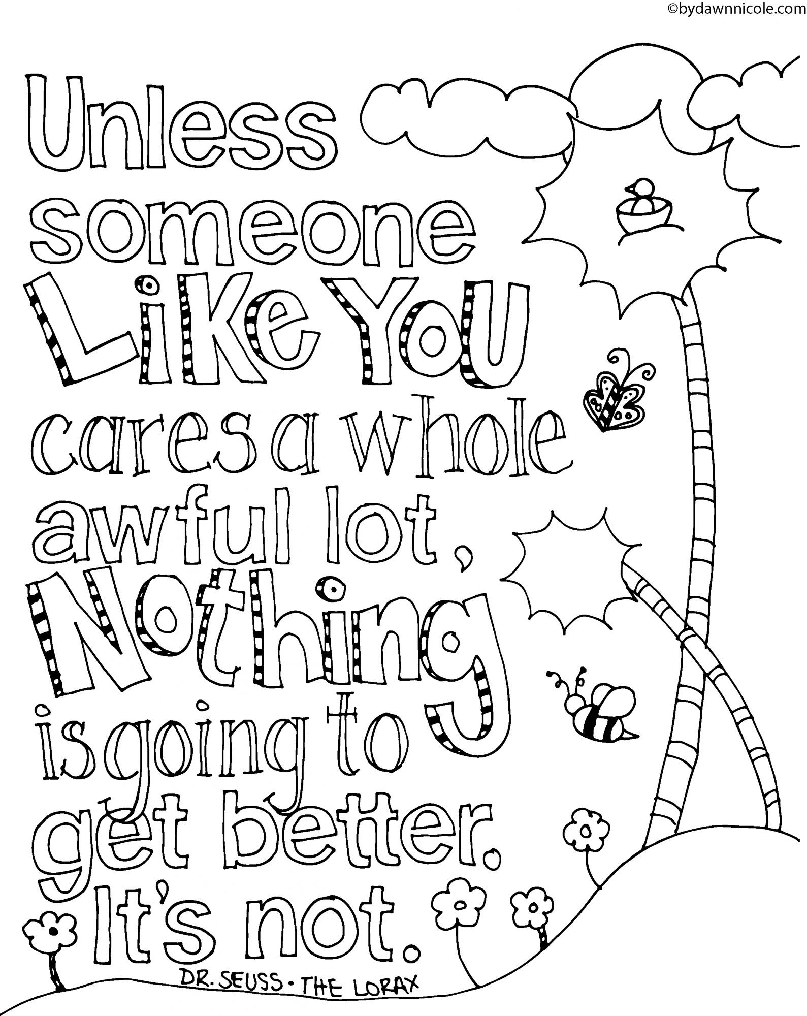 1589x2000 Lorax Coloring Pages Free Draw To Color