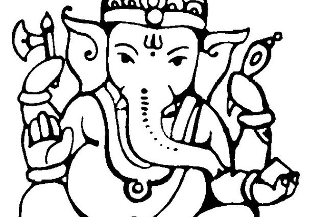613x425 Ganpati Drawing Lord Ganesha Drawing Pictures Images Photos My