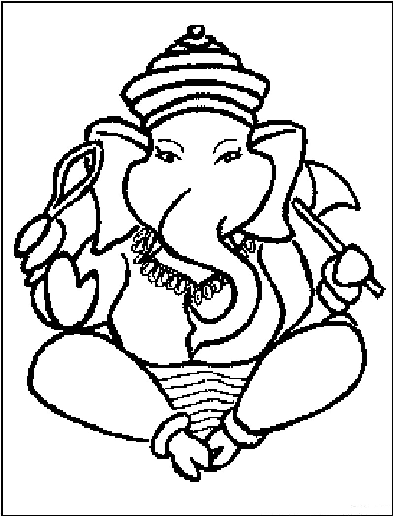 800x1050 Printable Coloring Pages Of Ganesh Ganesha