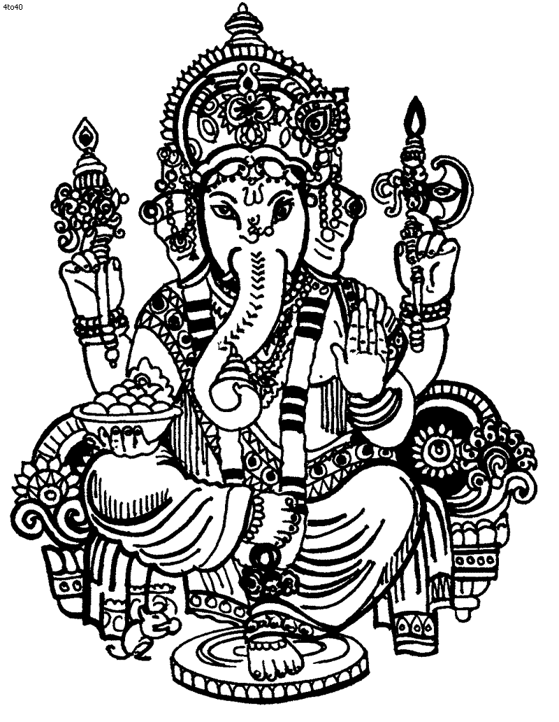 800x1032 Ganesha Coloring Pages All About India Ganesha