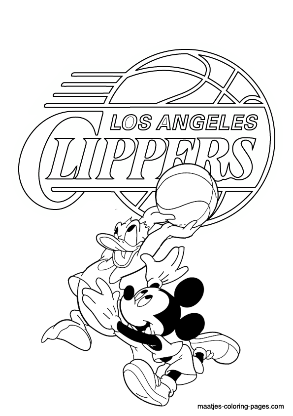595x842 Los Angeles Clippers Coloring Pages