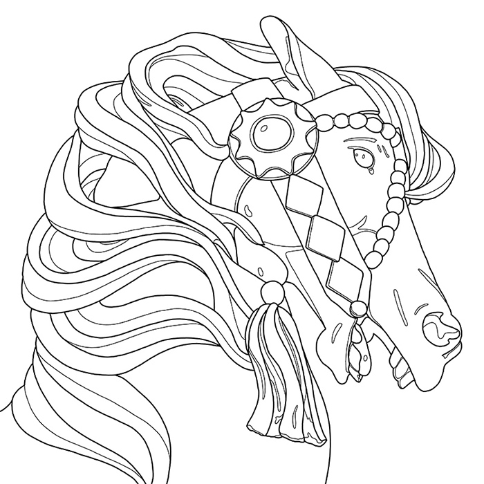 700x700 Carousel A Coloring Jones Coloring Book For Adults. Buy It