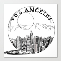 232x232 Random City, Drawing, Pdx And Watercolor Canvas Prints Society6