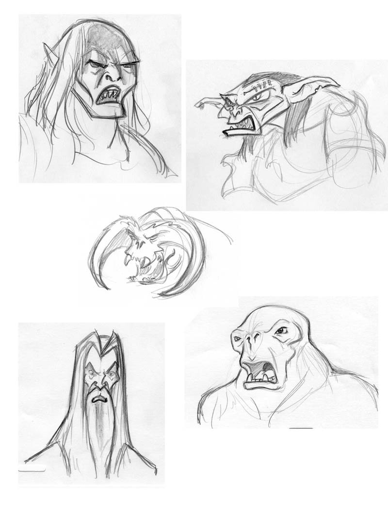 800x1050 Lotr Face Sketches By Brianmainolfi