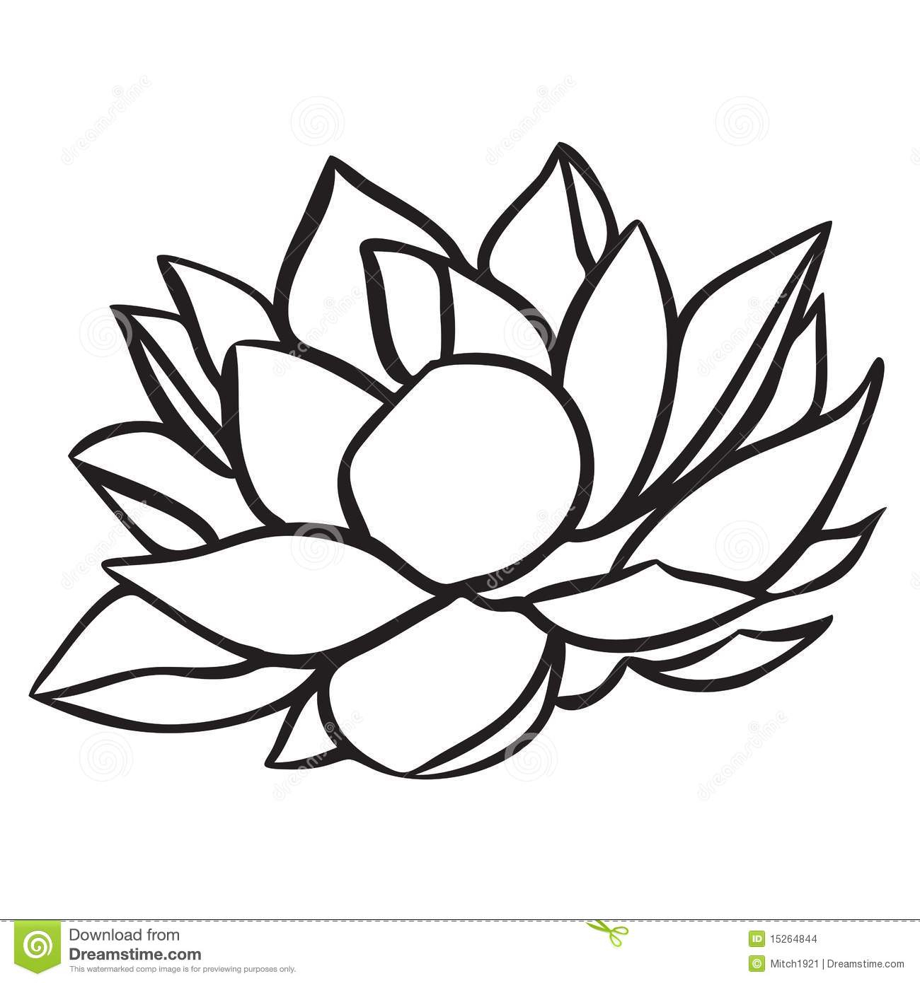 1300x1390 Lotus Flower Line Drawing