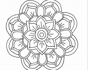 340x270 Lotus Drawing Etsy